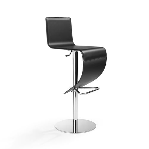 Cadeira alta contemporânea - STELLA SG - Julia - para ambiente interno / em couro / em aço cromado