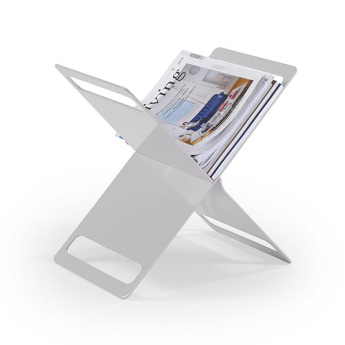 Porta-revistas contemporâneo - PORTARIVISTE X - Julia - da linha residencial / em alumínio