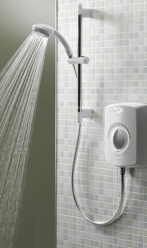 Conjunto de chuveiro de parede - AQUASTYLE ELECTRIC : ASE10521 - aqualisa - contemporâneo / termostático / com cabeça regulável