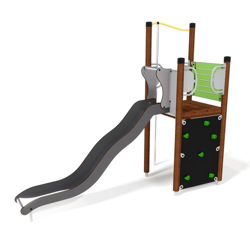 Estrutura lúdica para parque infantil - UNIPLAY ESSENTIALS LUNA  - HAGS Aneby AB - em madeira / em aço / em HPL