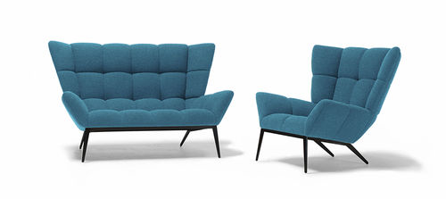 Sofá contemporâneo - TUULLA LOVESEAT - VIOSKI - em tecido / amarelo / de 2 lugares