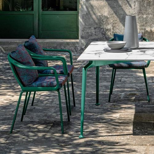 Cadeira de sala de jantar contemporânea - CRUISE - TALENTI - para ambiente interno / de jardim / em tecido