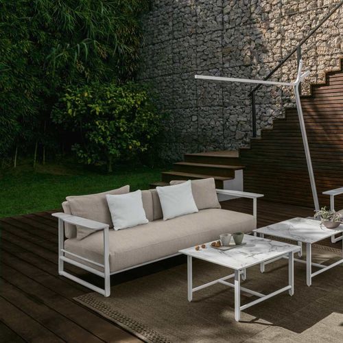 Sofá contemporâneo - RIVIERA - TALENTI - de jardim / em tecido / com base tipo trenó