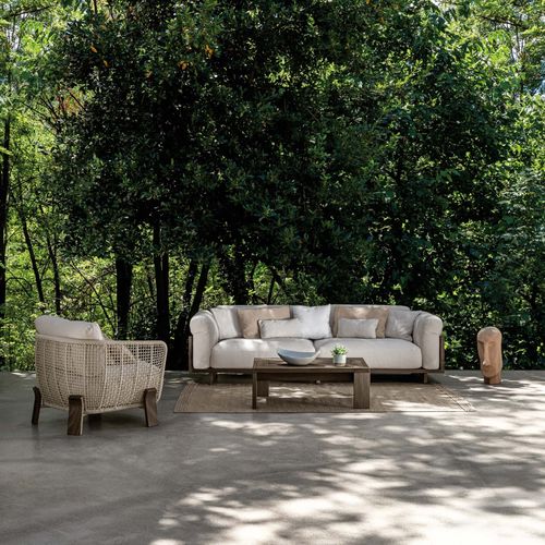 Sofá contemporâneo - ARGO - TALENTI - de jardim / em tecido / com base tipo trenó