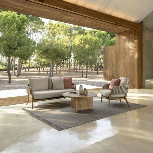 Sofá contemporâneo - VENICE LOVE - TALENTI - para ambiente externo / em tecido / com braços