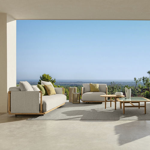 Sofá contemporâneo - JUN - TALENTI - para ambiente externo / em tecido / com braços
