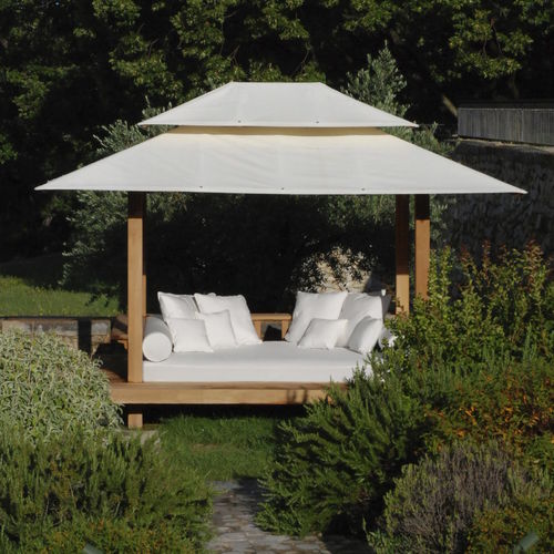 Cama de jardim com dossel - SAVANA - HONEYMOON - de casal / contemporânea / com iluminação embutida