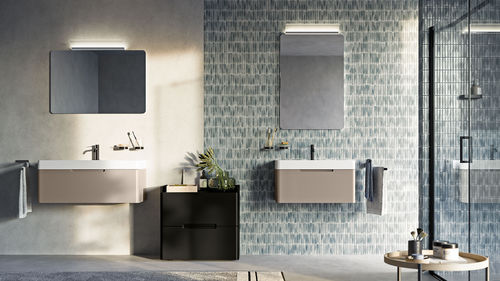 Gabinete de banheiro de piso - SOFT - Inda - em madeira / laminado / contemporâneo