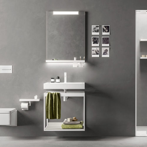 Gabinete de banheiro de piso - CLAIRE SOFT - Inda - em madeira / laminado / contemporâneo