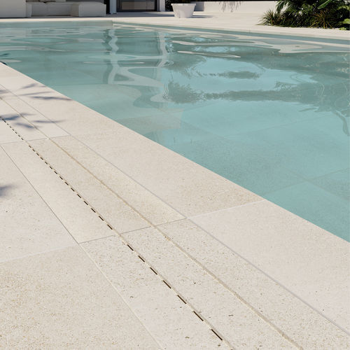 Borda de piscina em grés porcelanato - CANARIAS - Cerámica Mayor - antiderrapante / de canto