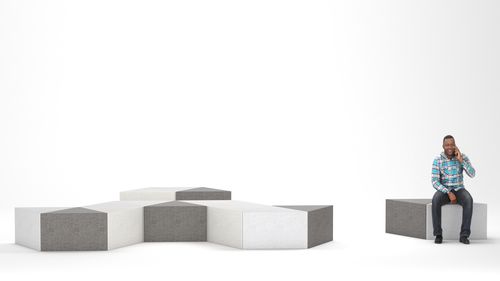 Banco para espaço público contemporâneo - SONOBE - Factory Street Furniture - em concreto