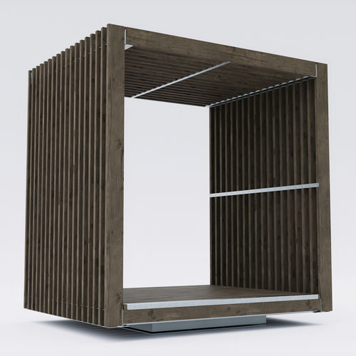 Abrigo polivalente para espaço público - FIN - Factory Street Furniture