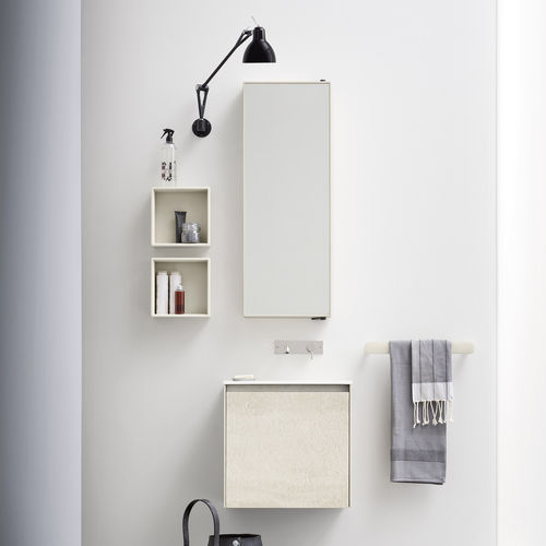 Espelho de parede - GIREVOLE - Rexa Design - contemporâneo / retangular / em Corian®