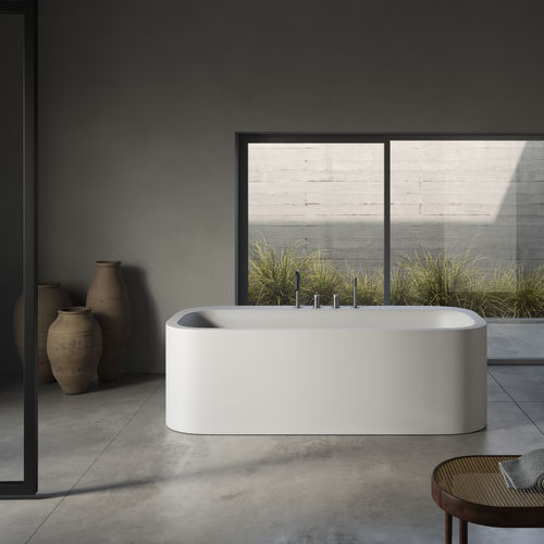Banheira oval - R1 - Rexa Design - freestanding / para residência / em compósito