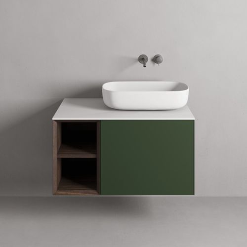 Cuba de apoio - MOODE - Rexa Design - em Corian® / por medida / retangular