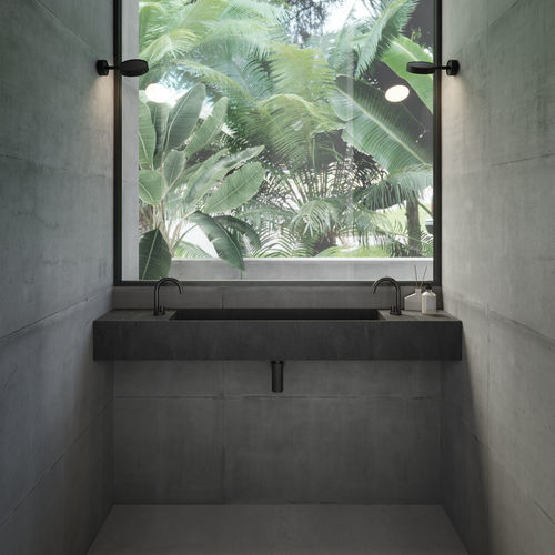 Lava-mãos suspenso - UNICO - Rexa Design - retangular / em Corian®