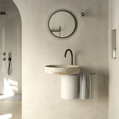Cuba suspensa - O_O - Rexa Design - em mármore / em Corian® / com toalheiro