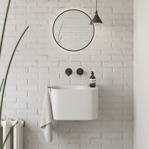 Lava-mãos suspenso - P'TIT - Rexa Design - oval / em Solid Surface