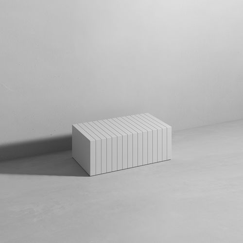 Mesa de centro contemporânea - Rexa Design - em Corian® / com base em Corian® / retangular