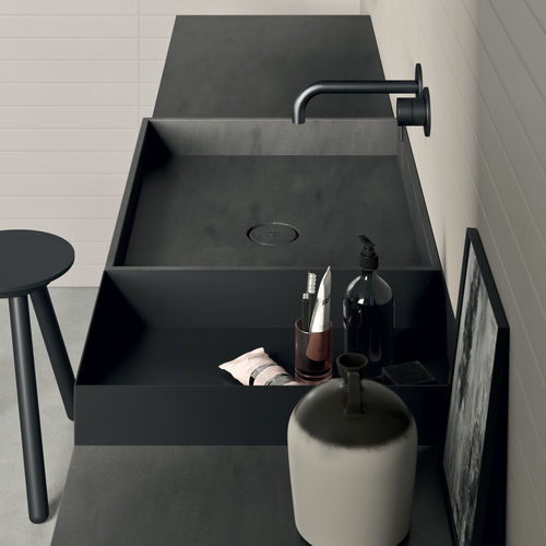 Cuba de apoio - EVE - Rexa Design - em Corian® / por medida / retangular