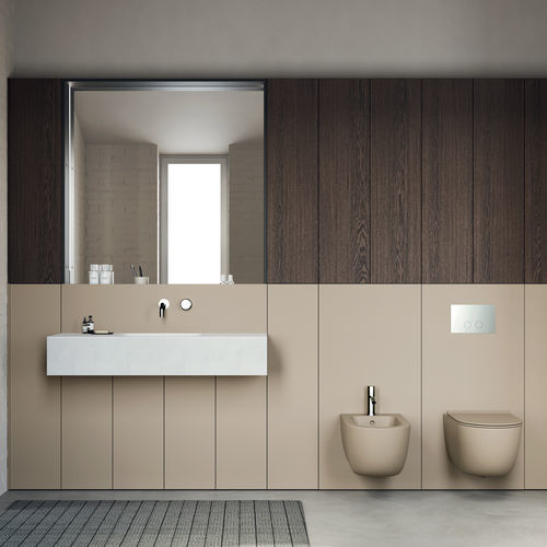 Banheiro contemporâneo - VISION EVOKE - Rexa Design - em cerâmica / em carvalho / em Corian®