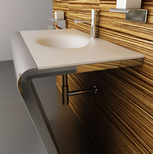 Cuba de apoio - SETTANTACINQUE TOP CORIAN - Componendo - em aço inoxidável / em Corian® / retangular