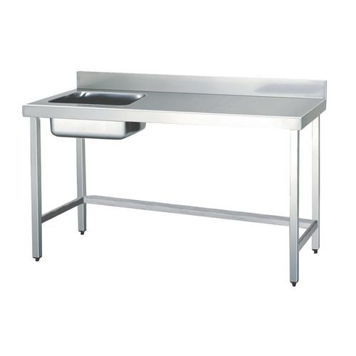 Bancada de preparação em aço inoxidável - 115L60.120.K - NOFER - com pia / profissional