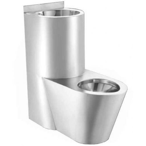 Vaso sanitário de piso - 13123.C  - NOFER - em aço inoxidável / para banheiro coletivo / oval