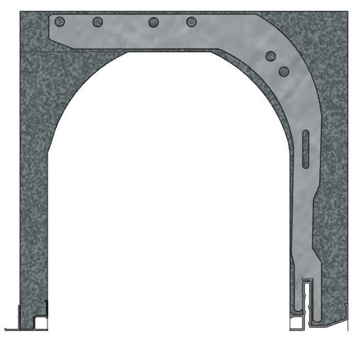 Lintel com caixa em alumínio - R 30 S 29 - FIXOLITE - em aço galvanizado / em poliestireno / em forma de U