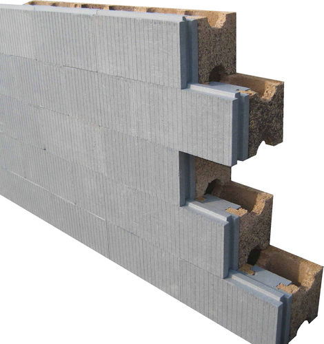 Bloco de cofragem em madeira-concreto - HI (HAUTE ISOLATION) - FIXOLITE - para parede / isolante / incombustível