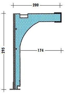 Lintel com caixa em poliestireno - COFFRE L - FIXOLITE - em poliestireno expandido PSE / para persiana externa