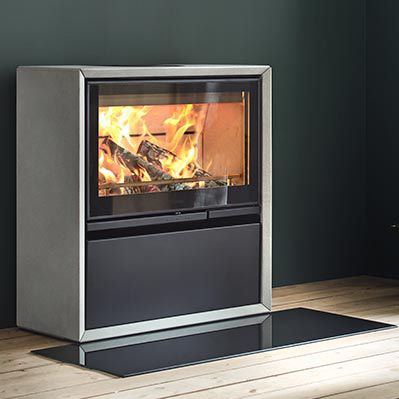 Salamandra a lenha - 320A NATURAL - Contura - 7 kW / contemporânea / em esteatita