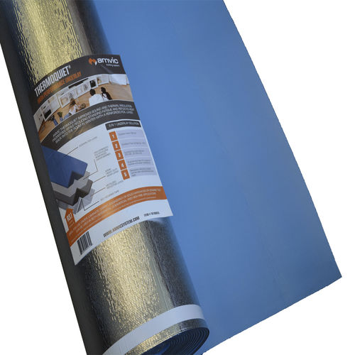 Camada de absorção acústica em rolo - THERMOQUIET® - amvicsystem - em polietileno / em EPDM / para piso de madeira