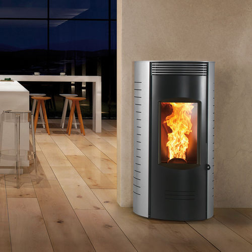 Salamandra a pellets - RONDE - Caminetti Montegrappa - 0–5 kW / 9 kW / contemporânea