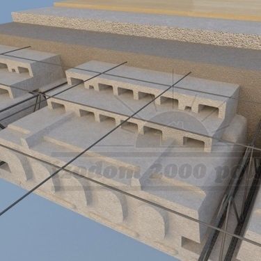 Laje pré-fabricada em poliestireno expandido PSE - STP+2STN - izodom 2000 polska - para parede estrutural externa / para piso / isolante