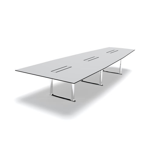 Mesa de conferências contemporânea - COLONNADE - FORAFORM AS - em laminado / com base em alumínio / retangular