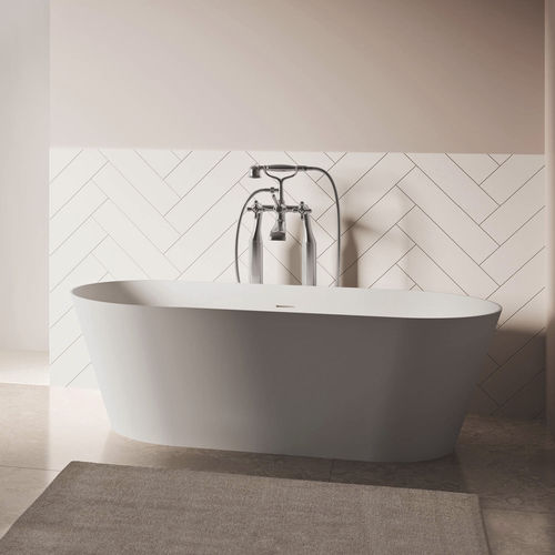 Banheira oval - LILIUM - Relax - freestanding / para residência / em Solid Surface