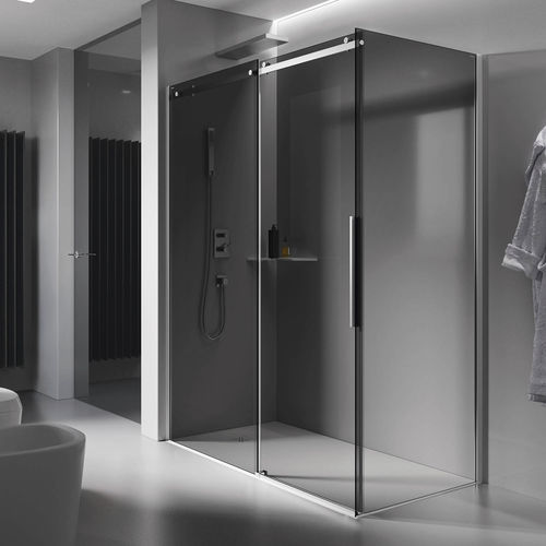 Cabine de banho em vidro - AXIA SF+F - Relax - com portas de correr / de canto / vidro transparente