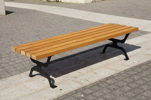 Banco para espaço público contemporâneo - RETRO' WOOD SEDUTA - CITYSì - em madeira / em metal pintado / modular