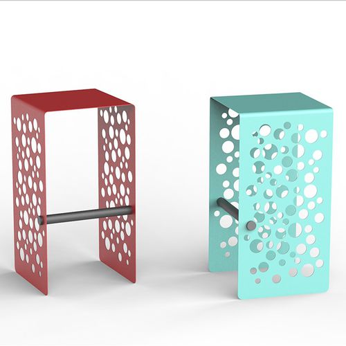 Banqueta alta contemporânea - LEVANTE - CITYSì - em madeira / em material plástico / com base em chapa de aço