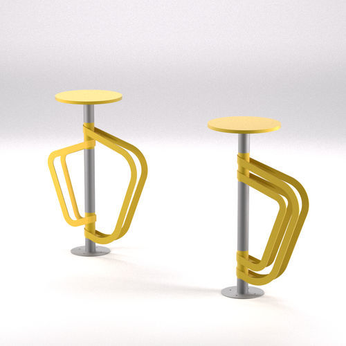 Bicicletário de piso - PIVOT - CITYSì - com sistema de segurança / de design original / vertical