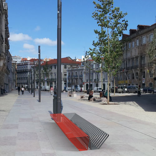 Banco para espaço público moderno - 3619 - CITYSì - em aço galvanizado / em aço pintado / sem encosto