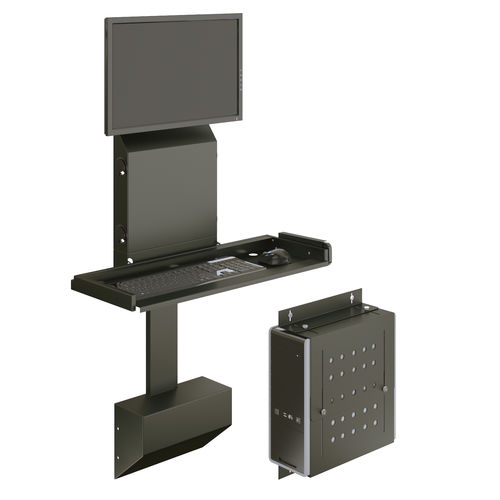 Mesa secretária de parede - ELECTROSLIM - Versa Products - contemporânea / em laminado / com regulagem de altura