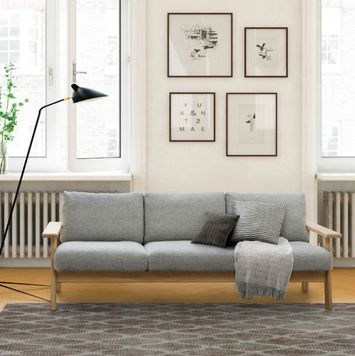 Sofá contemporâneo - BRUNO 4506-23 - Maruni - em tecido / com almofada removível / com certificação PEFC