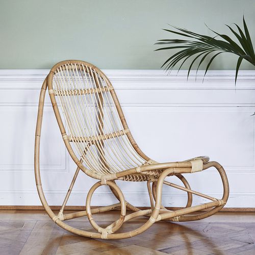 Poltrona baixa contemporânea - Nanny - Sika-Design - em tecido / em ratã / de vime