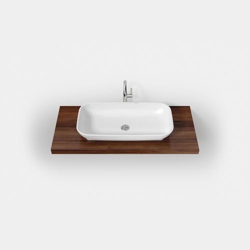 Cuba de apoio - CURVA SCU - Hasenkopf - em Corian® / com tampo / retangular