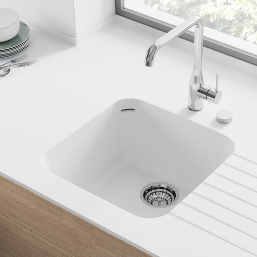 Pia com 1 cuba - DUPONT-857 - Hasenkopf - com escorredor / em Corian® / integrada
