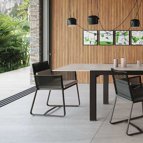 Cadeira de sala de jantar contemporânea - LANDSCAPE  - KETTAL - para ambiente interno / para ambiente externo / em alumínio