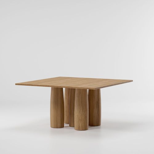 Mesa de jantar design - IL COLONNATO - KETTAL - em cimento / em teca / em mármore