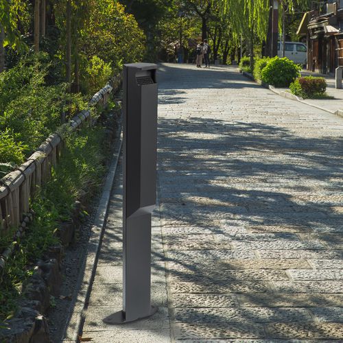 Cinzeiro de pé - ARKEA  - ROSSIGNOL - em aço revestido a pó / para ambiente externo / 3 l